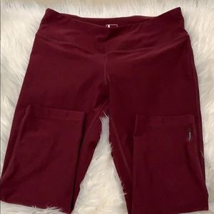 Burgundy Capri leggings